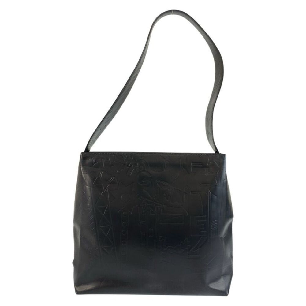 Prada Embossed Triangle Logo Shoulder Bag